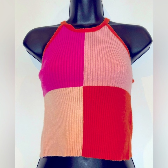 moon & madison Tops - Moon & Madison Colourblock Knit Tank Top